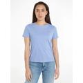 T-Shirt TOMMY JEANS "Soft Jersey T Shirt" Gr. M (38), blau (moderate blue) Damen Shirts Jersey