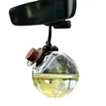 Bouteille de parfum de voiture avec fleur diffuseur d'huiles essentielles décor pendentif HI