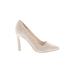 Nine West Heels: Pumps Stilleto Cocktail Ivory Print Shoes - Women's Size 6 1/2 - Almond Toe