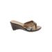 Italian Shoemakers Footwear Wedges: Brown Print Shoes - Women's Size 10 - Open Toe