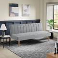 Serta Simpson 66.5 Upholstered Futon Polyester in Gray/Brown | 28.9 H x 66.5 W x 35 D in | Wayfair 123A022LTG