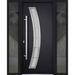 VDomDoors Deux 80" Metal | 80 H x 60 W x 3.25 D in | Wayfair DEUX6500EXD-BLK-W12+36+12" x H80"-RH-I