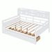 Wildon Home® Caisley Daybed Wood in White | 49.4 H x 57.1 W x 79.1 D in | Wayfair 50CA549A5C8745E6955F0E3A9E9DF8A7