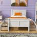 Red Barrel Studio® Branden Platform Storage Bed Wood in White | 35.4 H x 41.1 W x 82.6 D in | Wayfair 4C028E63221B47BD8254AD25D6792962