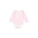 Baby Boden Long Sleeve Onesie: Pink Stripes Bottoms - Size 3-6 Month