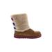 Ugg Australia Boots: Winter Boots Stacked Heel Boho Chic Brown Shoes - Women's Size 5 - Round Toe