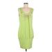 Venus Casual Dress - Mini Scoop Neck Sleeveless: Green Print Dresses - Women's Size Medium