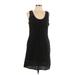 Madewell Casual Dress - Mini Scoop Neck Sleeveless: Black Print Dresses - Women's Size 12