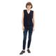 Tom Tailor Tapered Jeans mit recycelter Baumwolle Damen rinsed blue denim, Gr. 34-30, Weiblich Denim Hosen