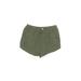Divided by H&M Shorts: Green Print Bottoms - Women's Size 10 - Medium Wash
