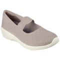 Riemchenballerina SKECHERS "ARYA-THAT'S SWEET" Gr. 38, grau (taupe) Damen Schuhe Spangenschuhe