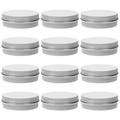 BESTONZON 20Pcs 100ml Aluminum Jars with Lid Leak-Proof Cosmetics Cream Boxes White