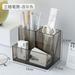 2pcs Acrylic Pen Holder Countertop Pen Holder Multi-grid Pen Container Makeup Brush Organizer