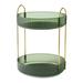 Mojoyce 360 Degree Rotating Makeup Rack Detachable Home Storage(Green Double layers)