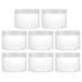 Empty Cosmetic Dispenser 8pcs Empty Pot Makeup Jars Plastic Cosmetic Containers Eyeshadow Box Cosmetic Case for Liquid Creams Cosmetic Sample (Transparent)