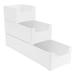 Household Storage Box 3Pcs Combination Storage Box Cosmetic Storage Box Drawer Organizer (White)