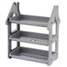 Three Layers Multifunctional Plastic Storage Rack Desktop Condiments Organizer Cosmetic Holder Shelf for Bathroom Kitchen (Dark Grey)