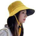 MSJUHEG Sun Hats for Women Sun Hat Trucker Hat Women s Sun Hat Face Sunscreen Shading Hat Summer Large Brim Hats for Women Fascinators Hats for Women Polyester 1PC Hat Yellow One Size