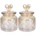 Food Containers Storage Jar Glass Sealed Canister Makeup Cotton Organizer Lids Mason Bottle Honey 2 Pack