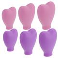 6Pcs Makeup Brush Cover Silicone Brush Covers Travel Makeup Brush Organizer Holder Brushes Cover Guard Cap Reusable Makeup Brush Protection Covers ( Purple )