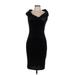 Atnlewhi Casual Dress - Sheath Cowl Neck Sleeveless: Black Solid Dresses - Women's Size Medium