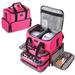 Nail Polish Organizer Holds 80 Bottles (15ml-0.5 fl.oz) Large Nail Polish Carrying Case with 2 Removable Pouches for Manicure Tools Accessories Nail Lamp Gift for Women-ZX156