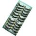 Daqian Eyelashes 3D Eyelashes Thick Eyelashes 10 Pairs of High-grade Fiber False Eyelashes Wispies False Eyelashes Natural Thick Long False Eyelashes Lashes Clusters