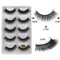 Daqian 5 Pairs of False Eyelashes Natural Thick Eyelashes Mixed Eyelashes Lightweight False Eyelashes Magnetic Eyelashes Matte False Eyelashes Eyelashes Extension Kit Lashes Clusters