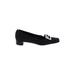Fendi Heels: Slip-on Chunky Heel Classic Black Solid Shoes - Women's Size 36.5 - Almond Toe