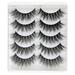 Daqian Eyelashes 3D Eyelashes Thick Eyelashes 5 Pairs Pack High-grade Fiber Thick Long False Eyelashes False Eyelashes Wispies False Eyelashes Natural