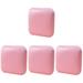 4 Count Nail Accessories Easy to Clean Nail Art Tool Hand Cushion for Manicure Nail Tech Armrest Nail Arm Pillow for Manicure Manicure Art Hand Pillow Nail Art Hand Pillow Minimalist Pu Pink Leather