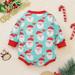 eczipvz Baby Girl Clothes Boys Girls Christmas Long Sleeve Cartoon Santa Prints Pullover Romper (Light Blue 9-12 Months)