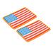 2 Pcs Decor Stickers American Flags Usa Flag Patch DIY Patches Stars and Stripes Clothing Pvc