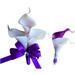 Corsage And Boutonniere-Purple Lavender Real Touch Calla Lilies