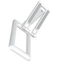 Cell Phone Stand Lazy Phone Holder Adjustable Tablet Holder Folding Desk Phone Stand Mobile Phone Stand Desktop Bedside Lazy Stand Ultra Thin Foldable White Abs Metal