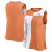 Women's Fanatics Branded Texas Orange/White Longhorns Colorblock High Neck Tank Top