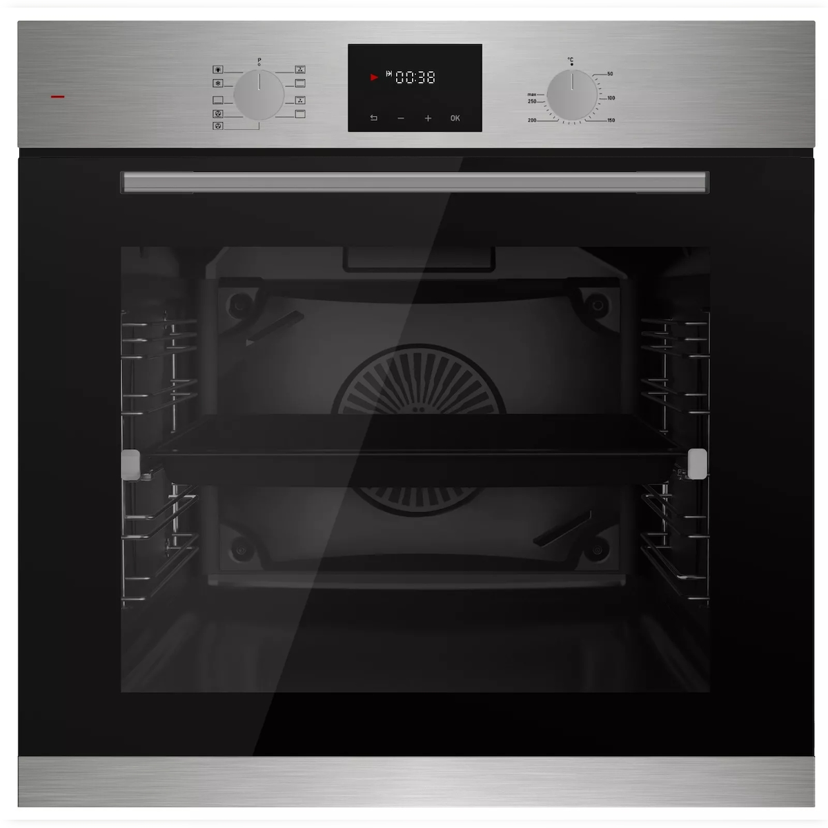Böhme Einbaubackofen HB60AB80LB Backofen Edelstahl Umluft 78L ,1-fach Teleskopauszug Image