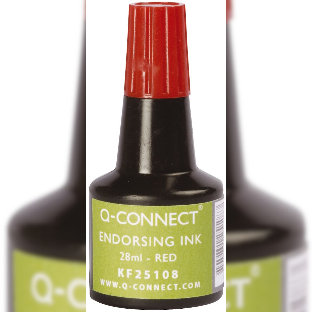 Q-Connect® KF25108 Stempelfarbe - ohne Öl, 28 ml, rot Image