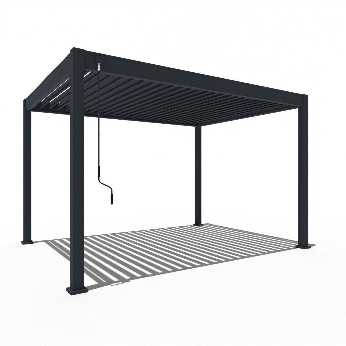 Weide Classic | Pergola Aluminium freistehend | 3 x 4 M | Lamellendach anthrazit Image