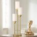 Modern Console Table Lamp 30 1/2" Tall Brass Metal 3-Light for Bedroom - 7" x 30"