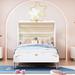 Twin Size Princess Carriage Bed w/ 3D Carving Pattern Car Platform Bed