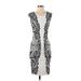 BCBGMAXAZRIA Casual Dress - Bodycon: Gray Zebra Print Dresses - Women's Size Small