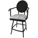 Swivel Counter 26" Bar Stool - Adelle - Black Powder Coated Frame - 26 inch Seat