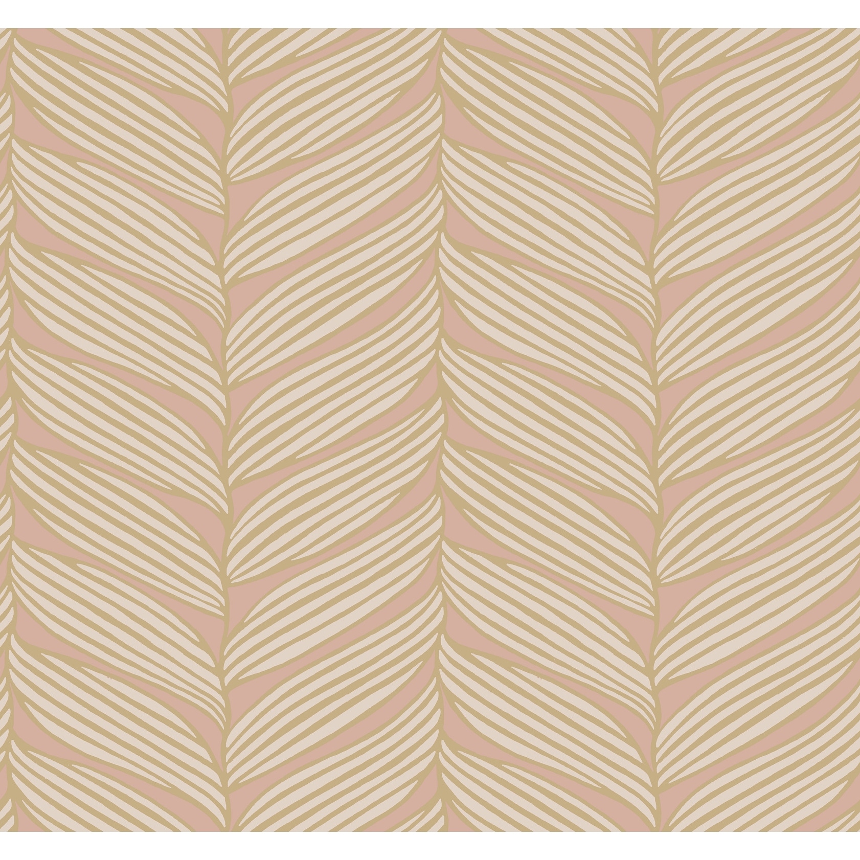Antonina Vella Luminous Leaves Blush & Gold Wallpaper