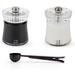 Peugeot Bali Acrylic White & Black Salt & Pepper Mill Gift Set 3.15" - With Stainless Steel Spice Scoop/Bag Clip