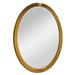 Head West Oval Brushed Gold Metal Framed Bathroom Mirror - 29" x 23" - 29" x 23"