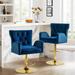 Loreto Modern Tufted Velvet Swivel chair with Adjustable Height Set of 2 by HULALA HOME