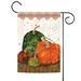 Green and Orange Gorgeous Pumpkin Fall Outdoor Garden Flag 18" x 12.5"