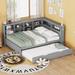 Multifunctional Design Full Size Daybed with Twin Size Trundle Bed