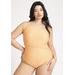 Plus Size Women's Back Beading Detail One Piece by ELOQUII in Sun Glow (Size 24)